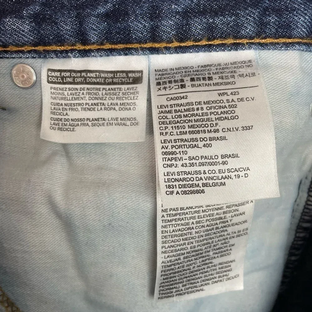 Levi's 505 Classic Blue Straight Denim Jeans Size W40 L30 EUC